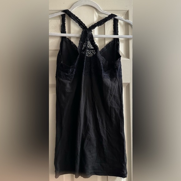 Black Lace Trim Tank Top - Picture 7 of 7